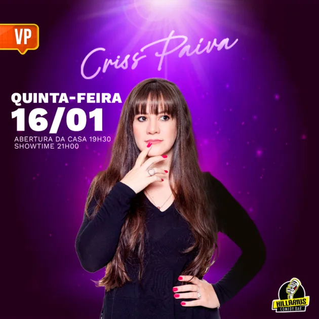 Promocional:: Criss Paiva VP 16.Jan 19h30