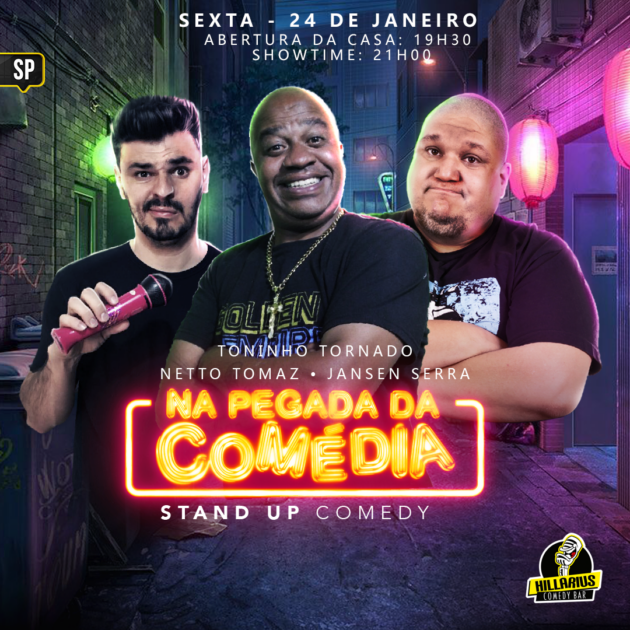 Na Pegada da Comédia SP 24.Jan 19h30