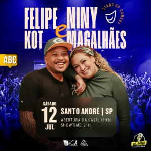 Niny Magalhaes e Felipe Kot ABC 12.Jul 19h30