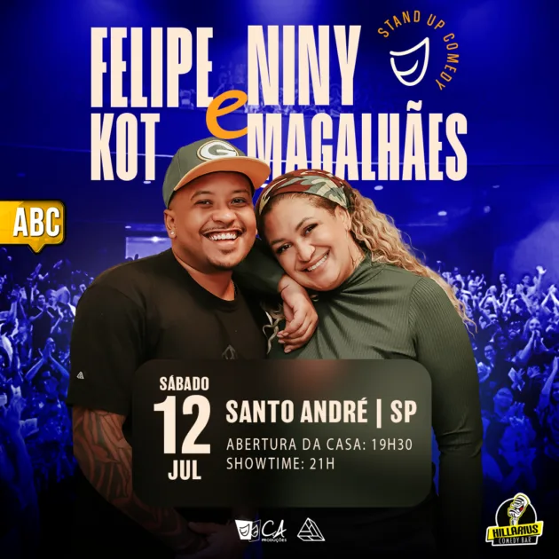 Niny Magalhaes e Felipe Kot ABC 12.Jul 19h30