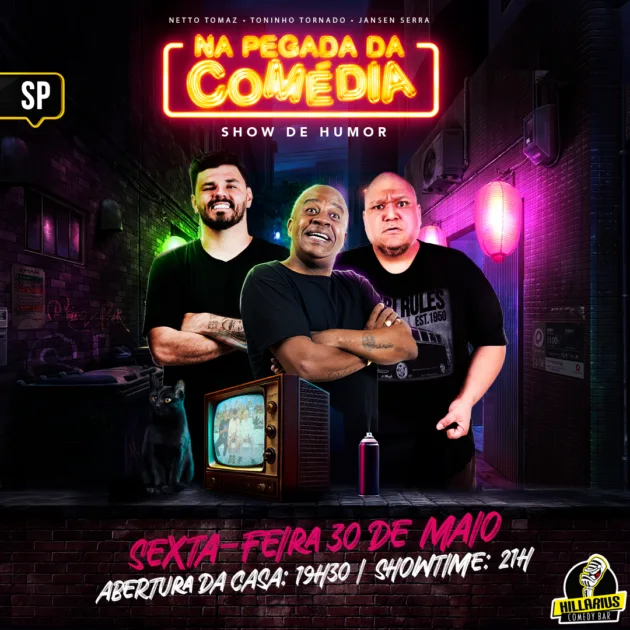 Jansen Serra, Neto Thomaz e Toninho Tornado SP 30.Mai 19h30