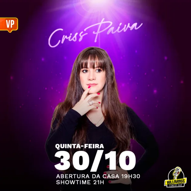 Criss Paiva  VP 30.Out 19h30