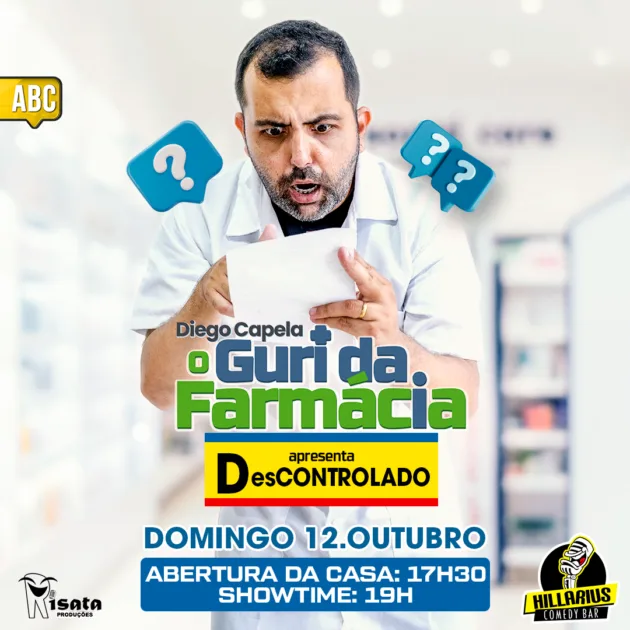 Diego Capela o Guri da Farmacia ABC 12.Out 17h30