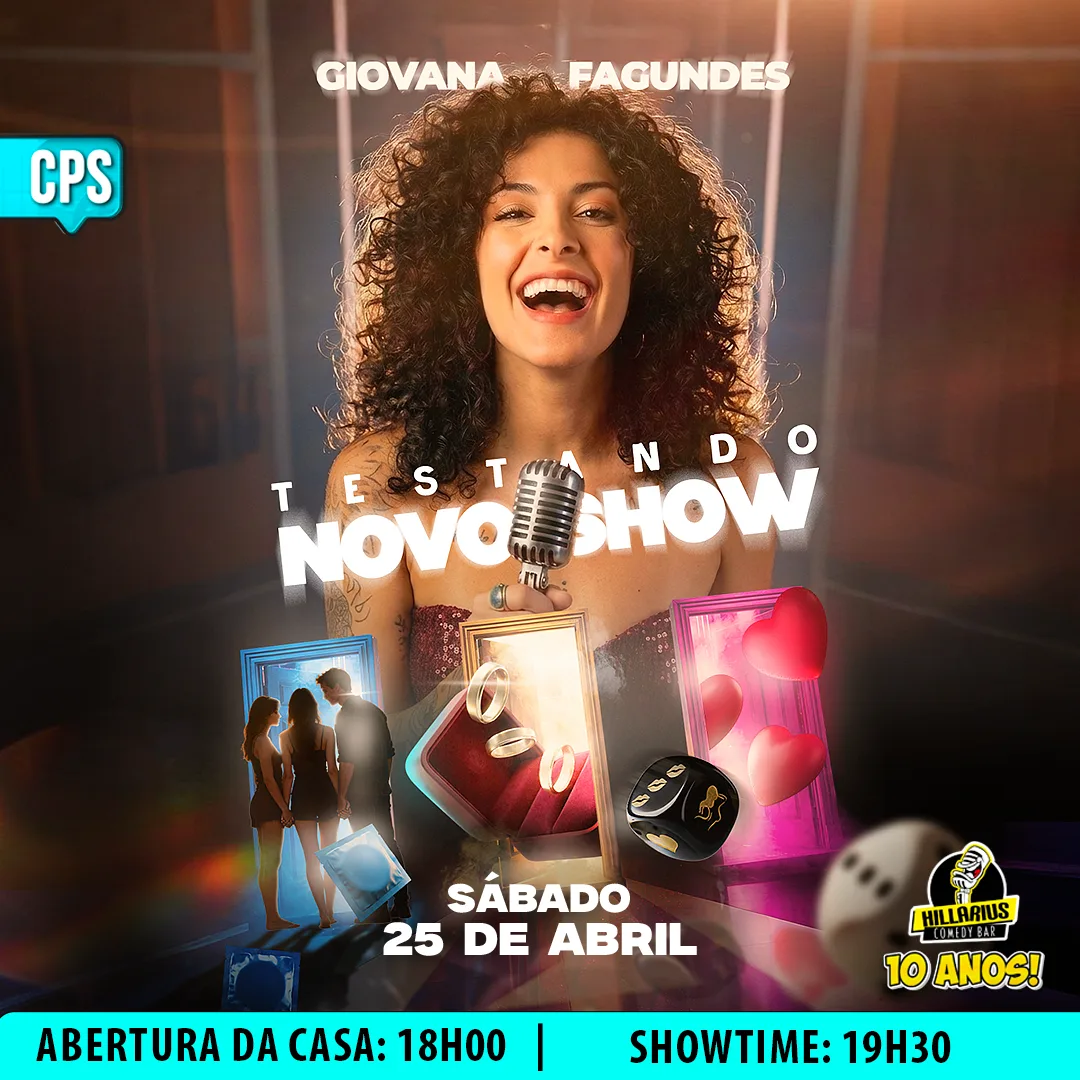 INGRESSO EM DOBRO:: Giovana Fagundes Campinas 25.Abr 18h00
