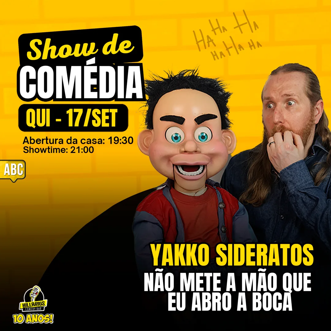 INGRESSO EM DOBRO:: Yakko Sideratos ABC 17.Set 19h30